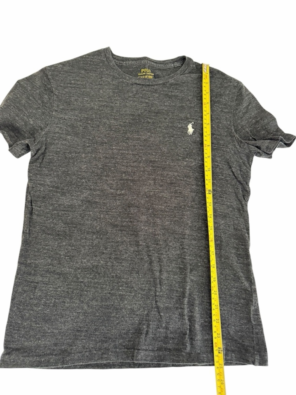 POLO RALPH LAUREN Gray Classic Pony Logo Crewneck T-Shirt Casual Essential size - Picture 5 of 7